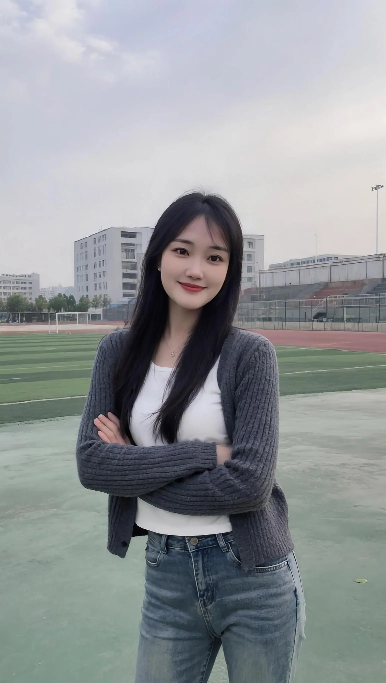 穿搭牛仔裤AI校园清新照 随变ai随便玩