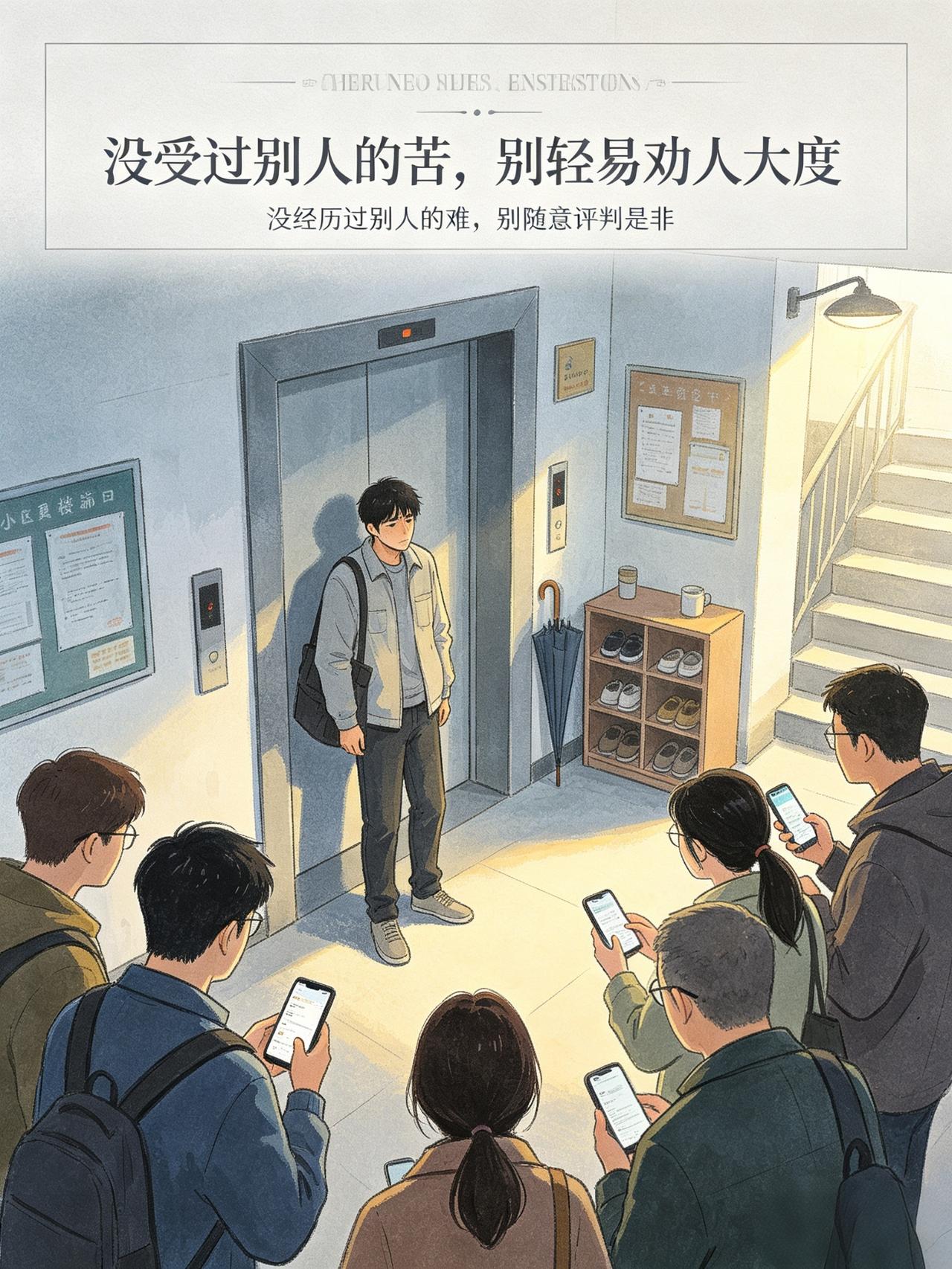 人啊，永远都是旁观者最通透。
事情没落到自己头上的时候，张嘴就是大道理，满口宽慰
