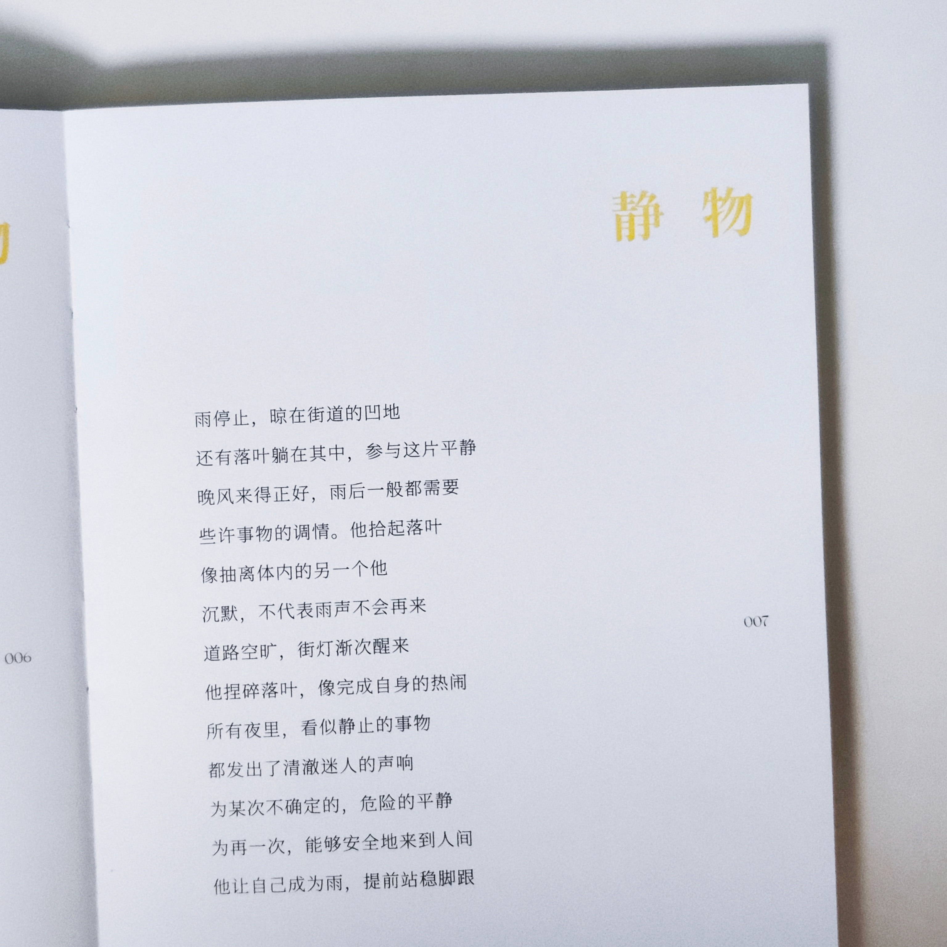他拾起落叶像抽离体内的另一个他陈航 | 静物 