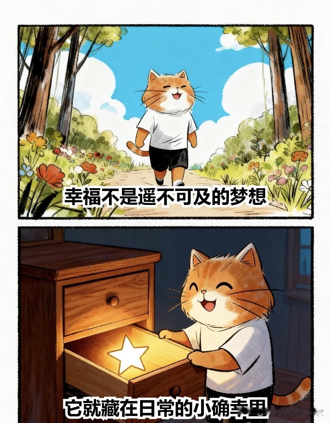 治愈漫画 I 什么是真正的幸福？这是我听过最好的答案漫画治愈时刻 漫画治愈日常 