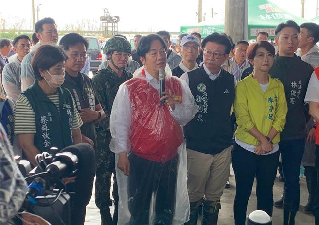 丹娜斯台风日前重创台南、嘉义沿海地区，赖清德7月8日才到台南勘灾，11日再度南下