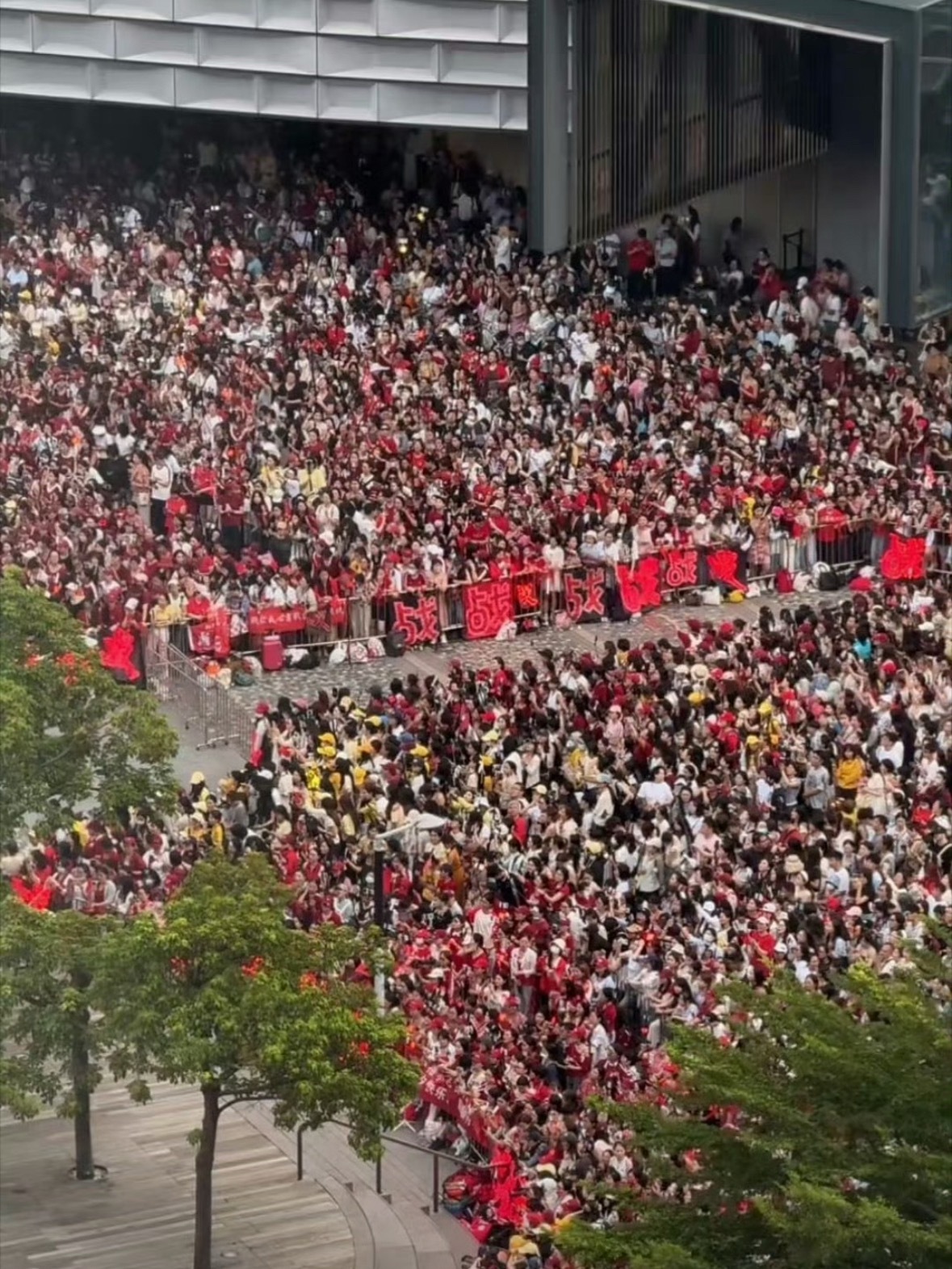 等我老了也要这样追肖战 香港现场人山人海，白发奶奶佩戴“肖战的兵”红袖章认真应援