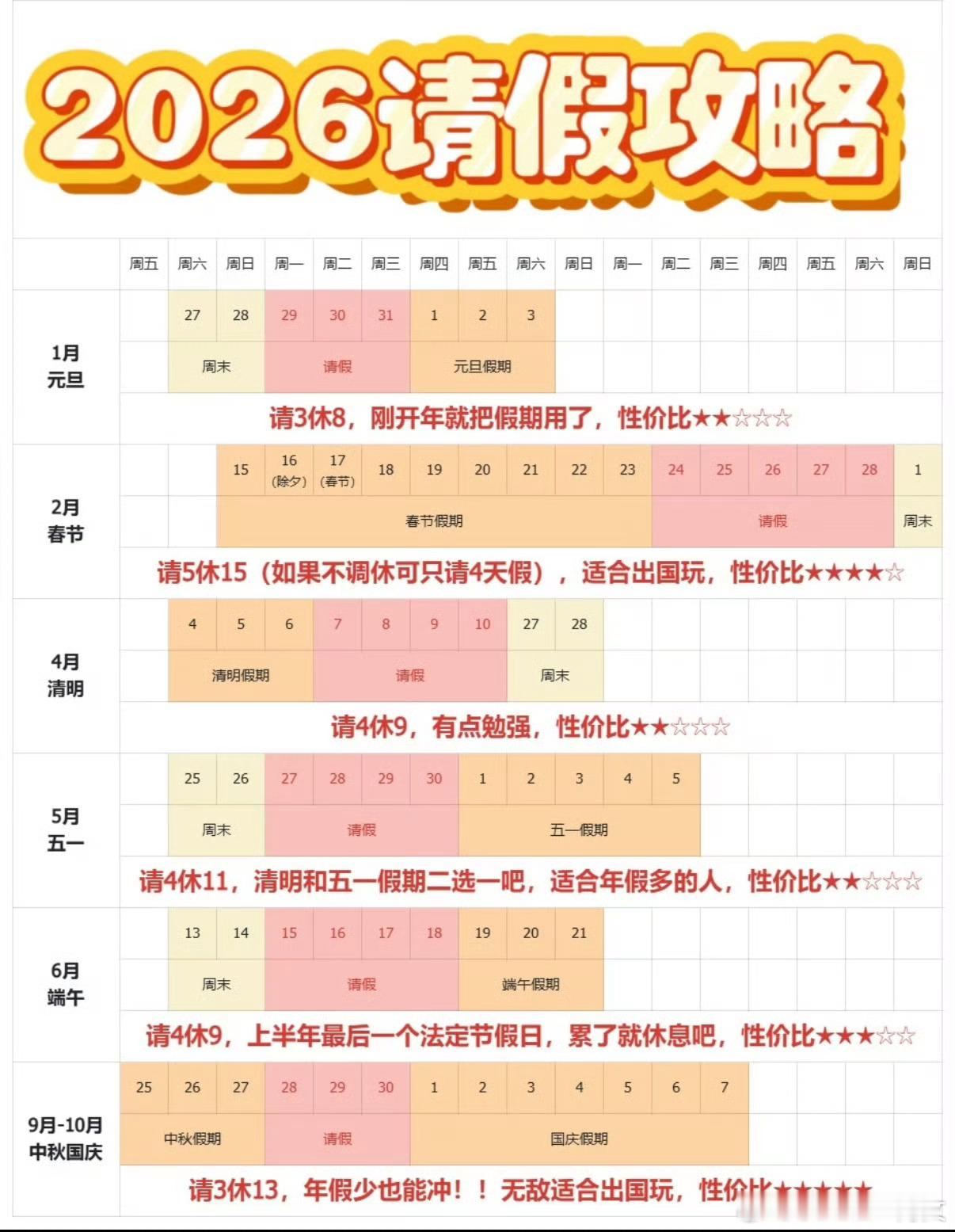 元旦请3休8望周知！择优选择