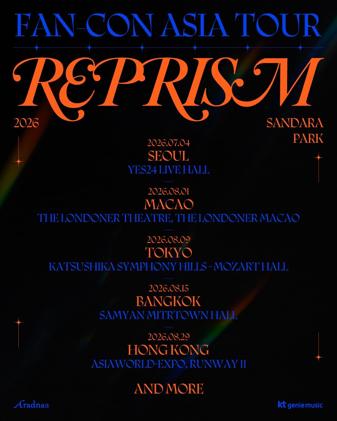 DARA 260615 朴山多拉rePRISM见面会时间场馆2026 SANDA