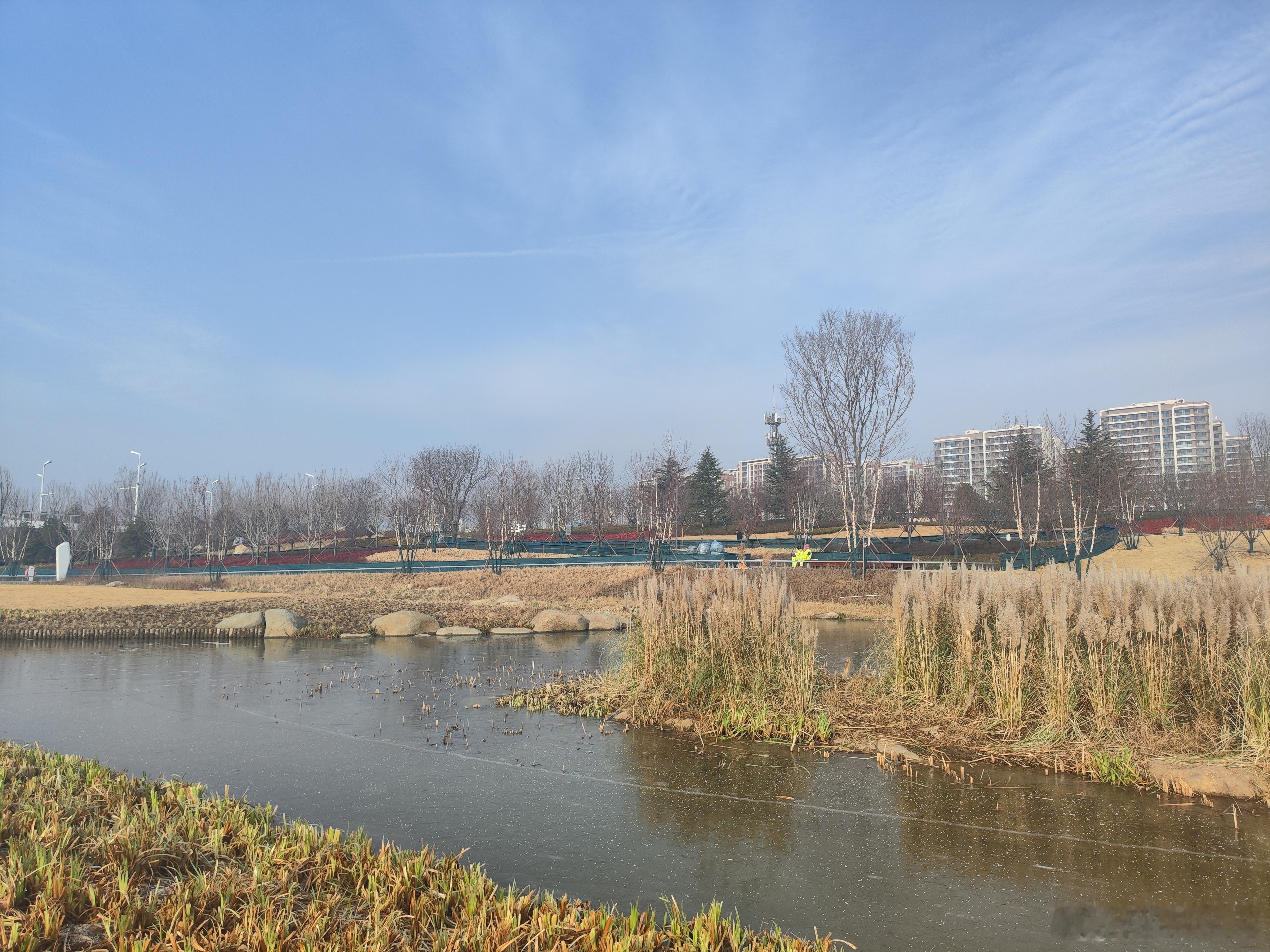 打卡张村河生态湿地公园，运动只为更好的自己！快来加入吧！ 