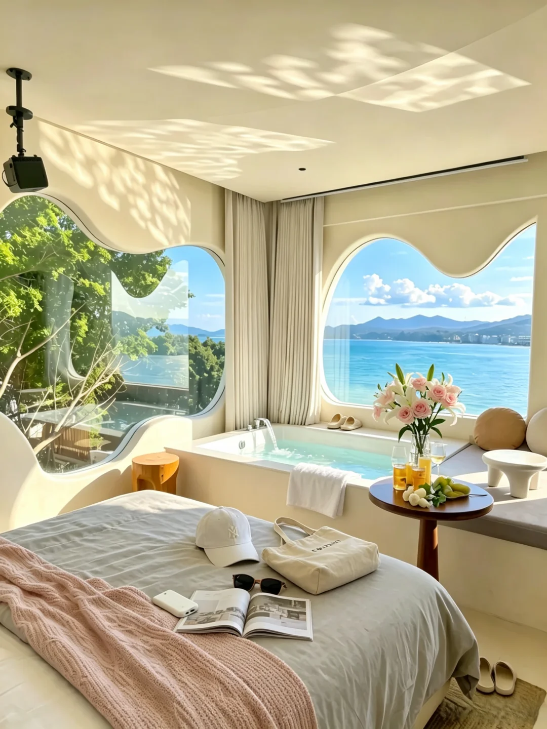 深圳Staycation🌊160💰住进海景画框里