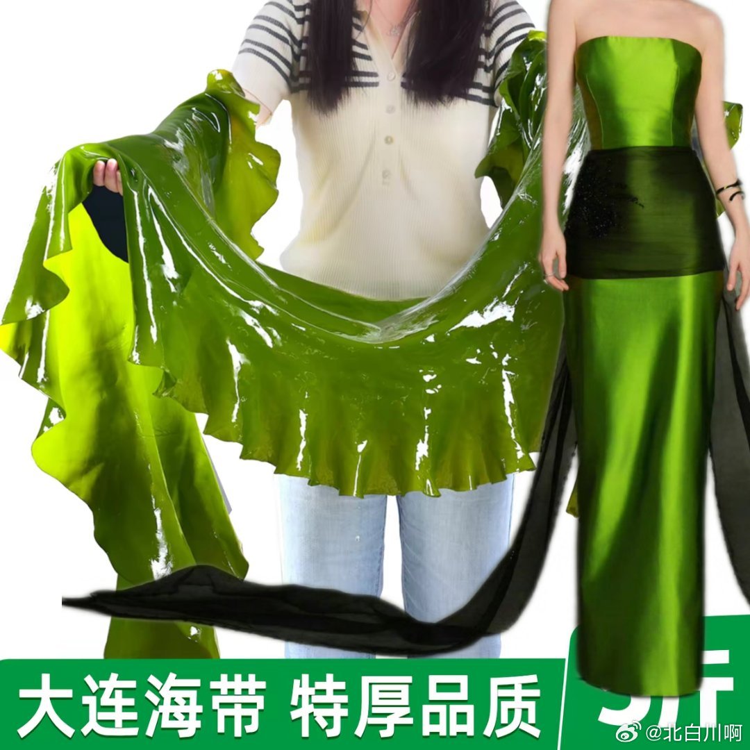 Prada这条裙子看起来脆脆的，事先声明我爱吃海带 