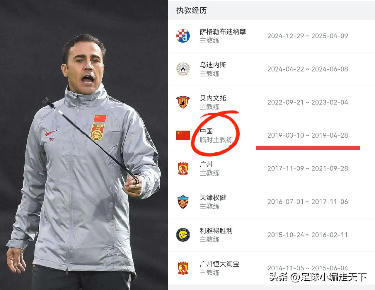 卡纳瓦罗怎么还有脸应聘国足主帅的？他又不是没任过国足主帅，已经证明过他执教能力不
