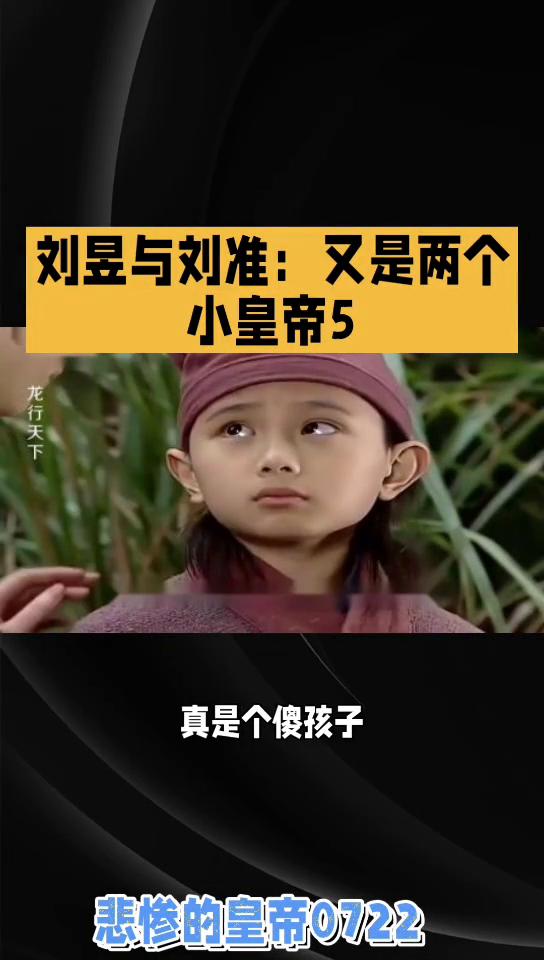 刘昱与刘准：又是两个小皇帝5。
刘昱与刘准又是两个小皇帝5，真是个傻孩子。这个傻
