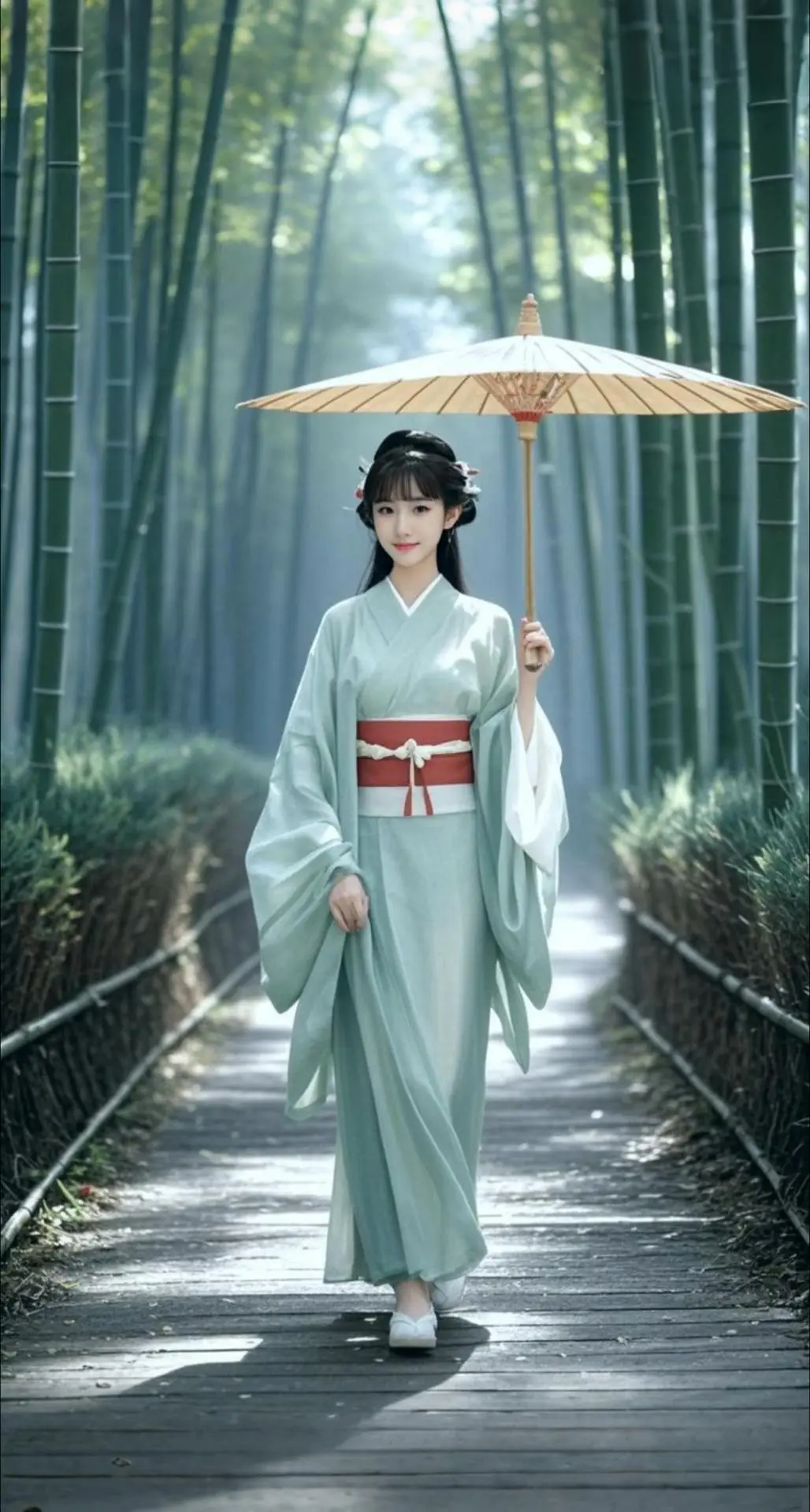 AI扩图 AI竹间逸影