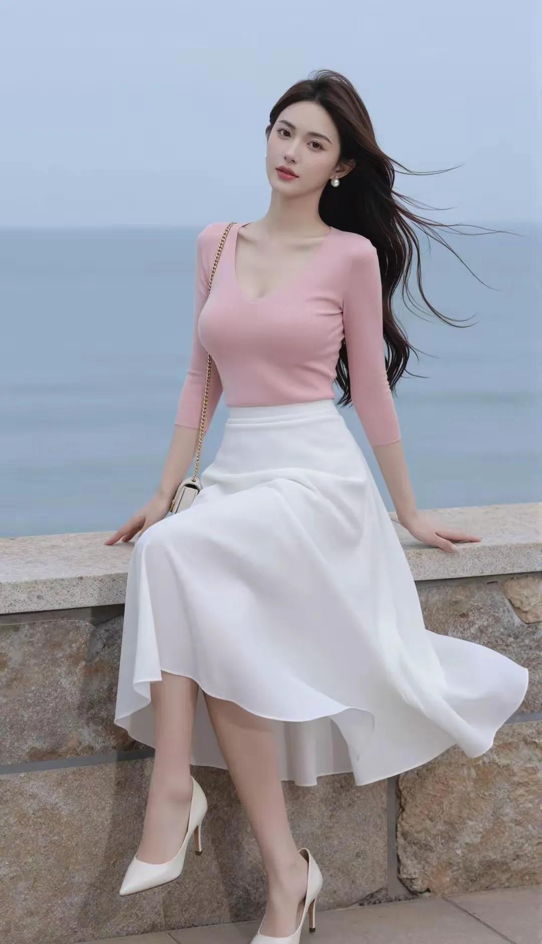 风起云涌间，佳人倚栏立。