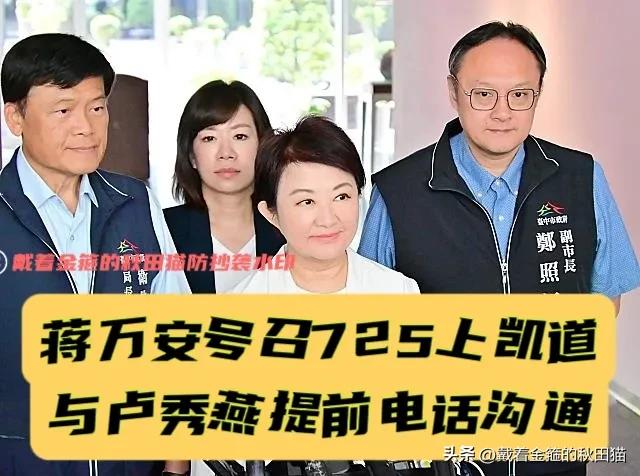 蒋万安领衔号召，与卢秀燕提前交流、与郑丽文同步号召、李四川积极响应！725上凯道