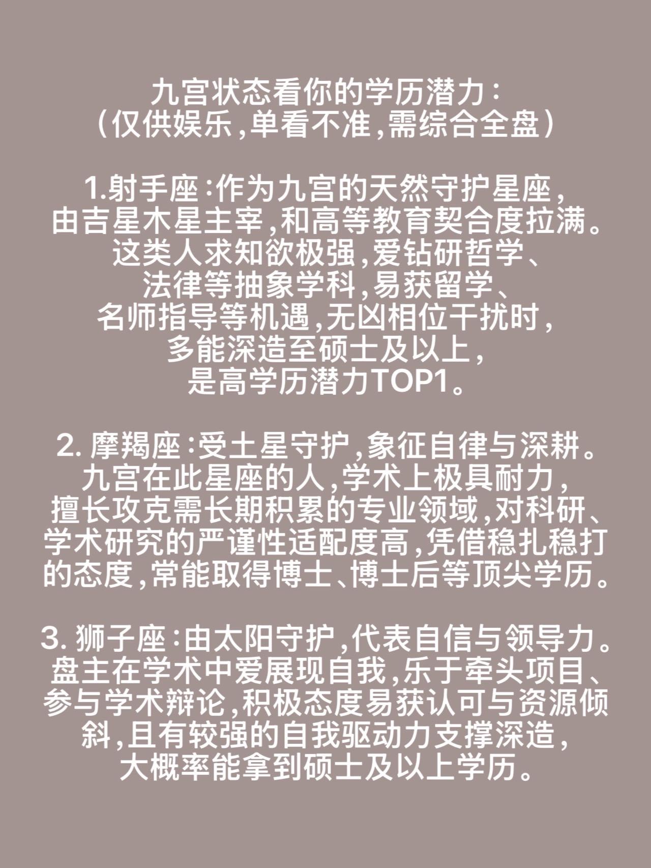 上干货。注意仅供娱乐！！需综合全盘！
