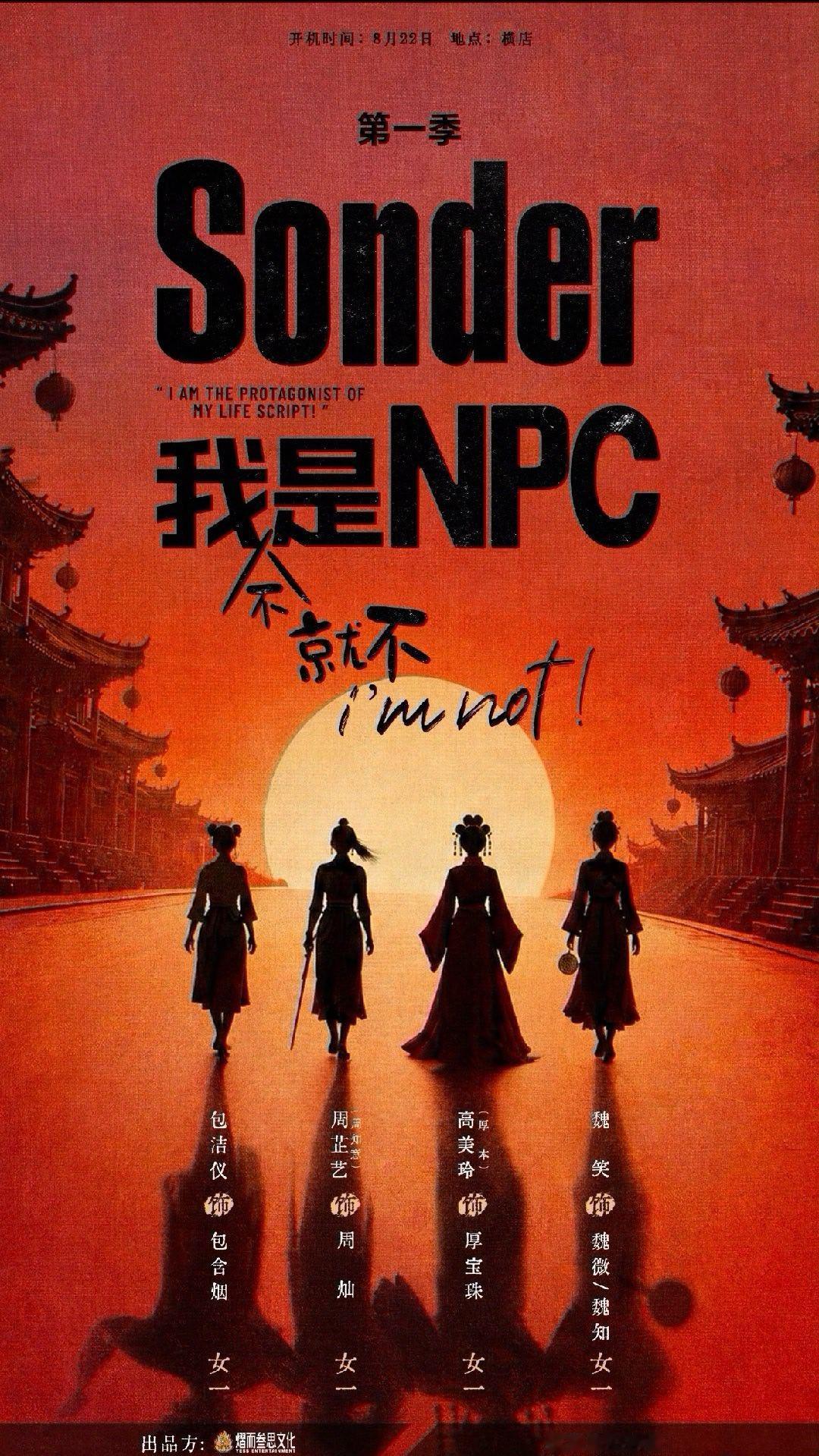 啊！！！！我不是npc大家有发现这个海报的闪光点吗？开机时间:8月22日 地点: