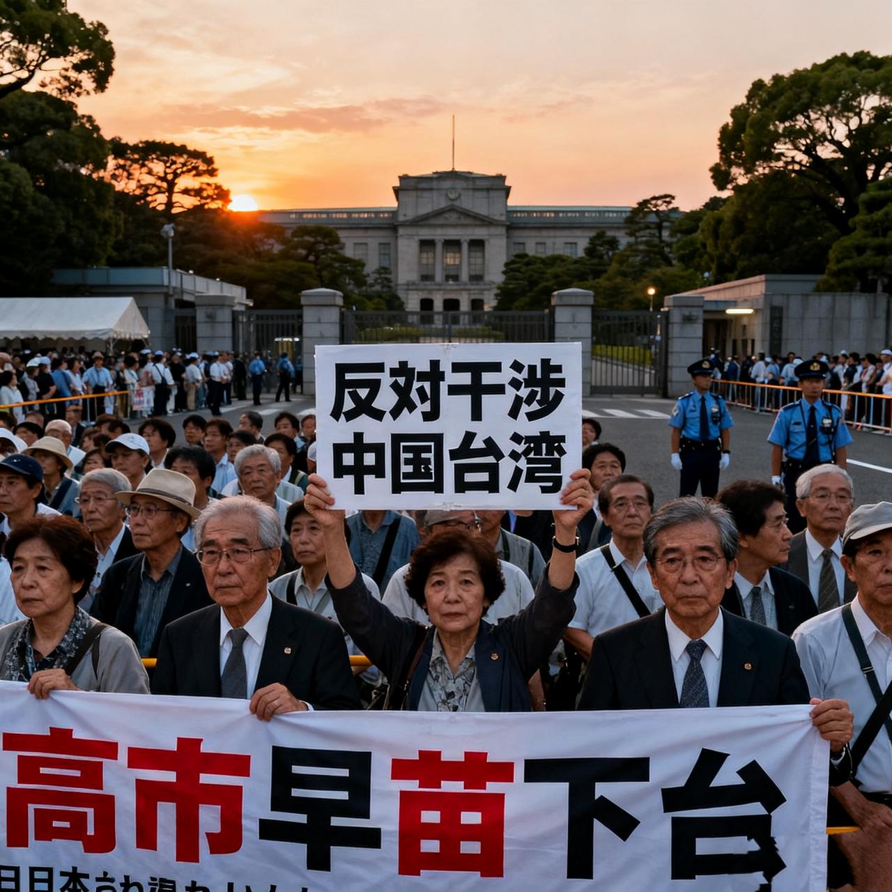 就在刚刚
日本民众深夜围堵官邸。
 
11月25日深夜，数千日本民众自发围堵首相