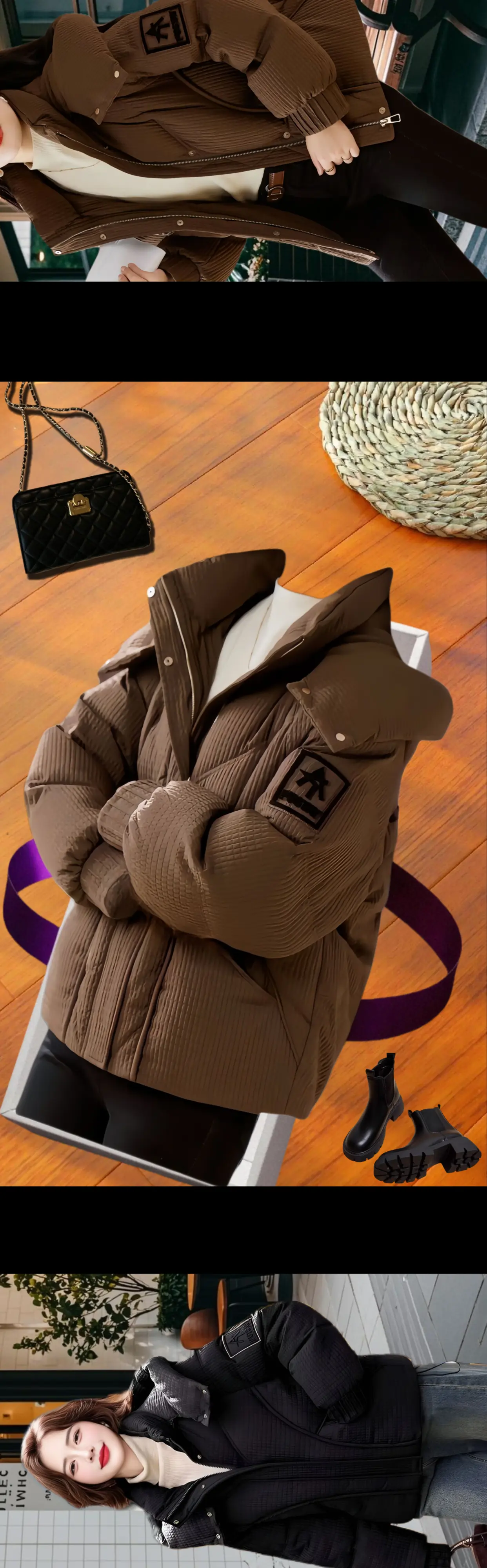 寒冬降至,这款2024冬必备棉服登场！短款设计,巧妙拉长身形,轻松显高...