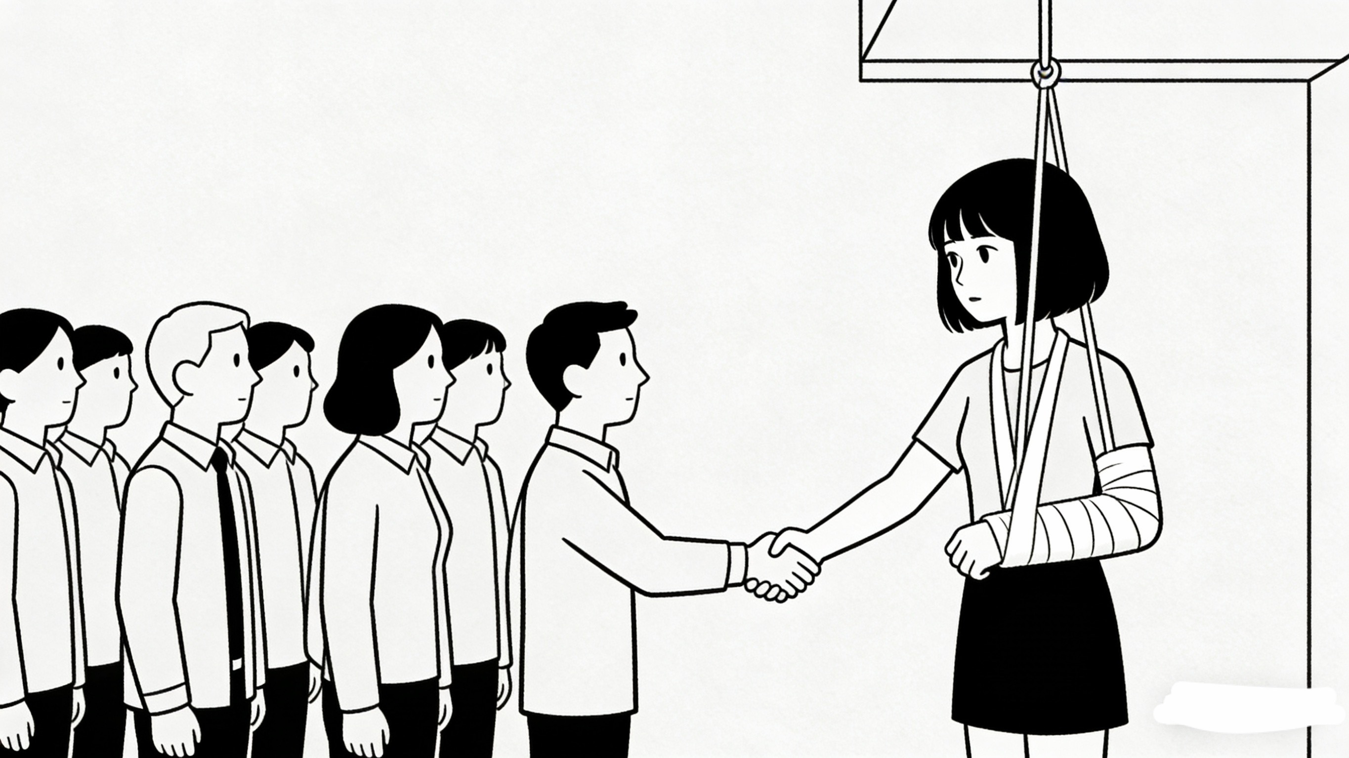 高市早苗受伤了这娘们就是脆弱啊，握个手居然还能手臂拉伤。这是说这选民太热情啊？还