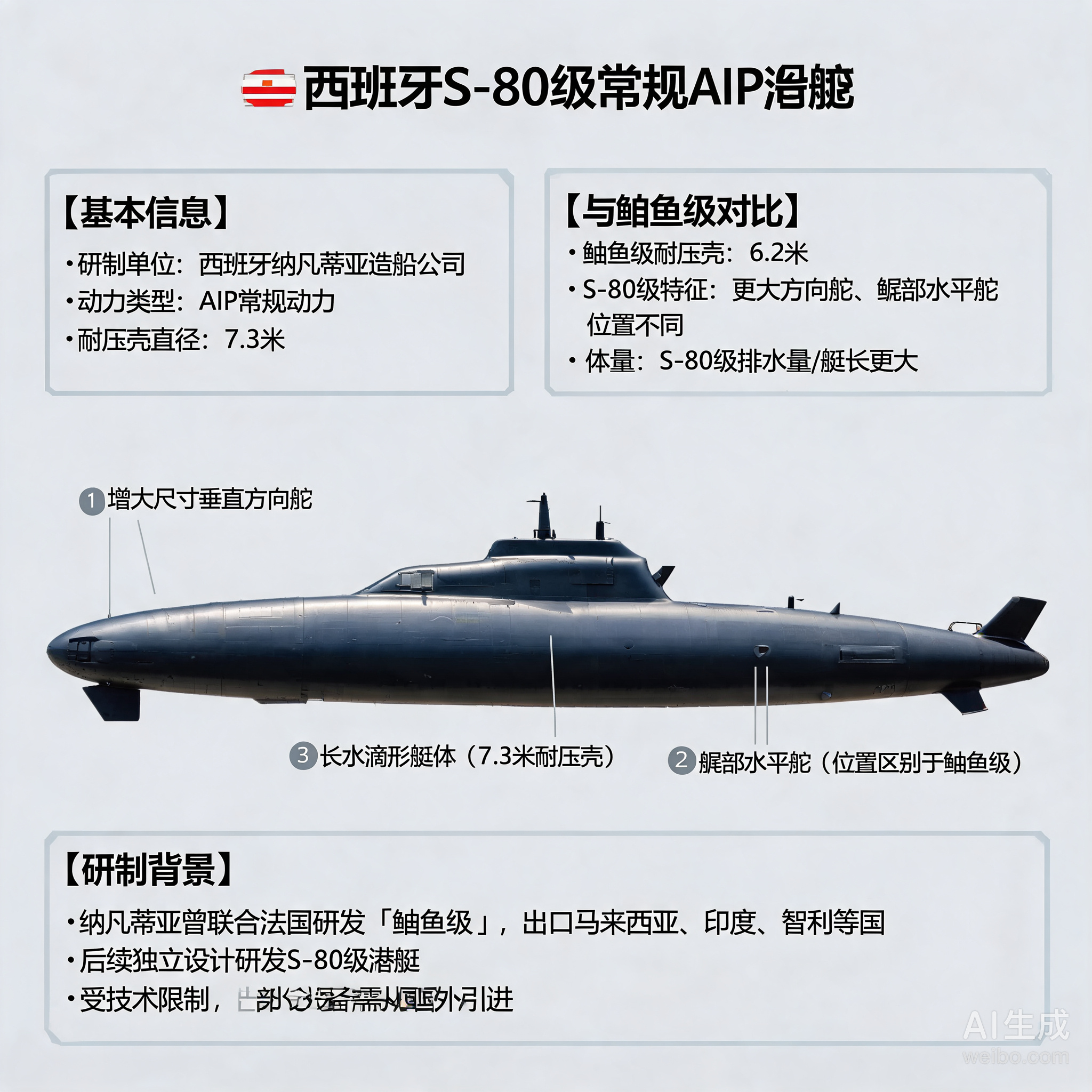 军事ai新视野 西班牙S-80级常规潜艇S-80级潜艇（S-80 Class S