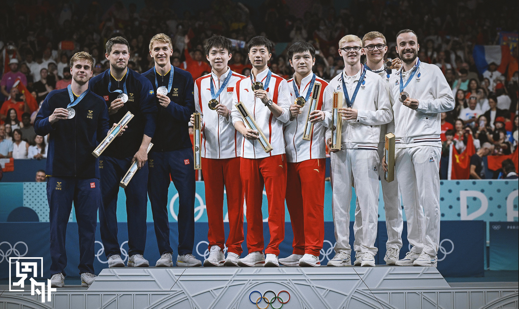 国乒男团巴黎奥运夺金一周年 一年前的今天，在巴黎奥运会乒乓球男团决赛中帮助中国队