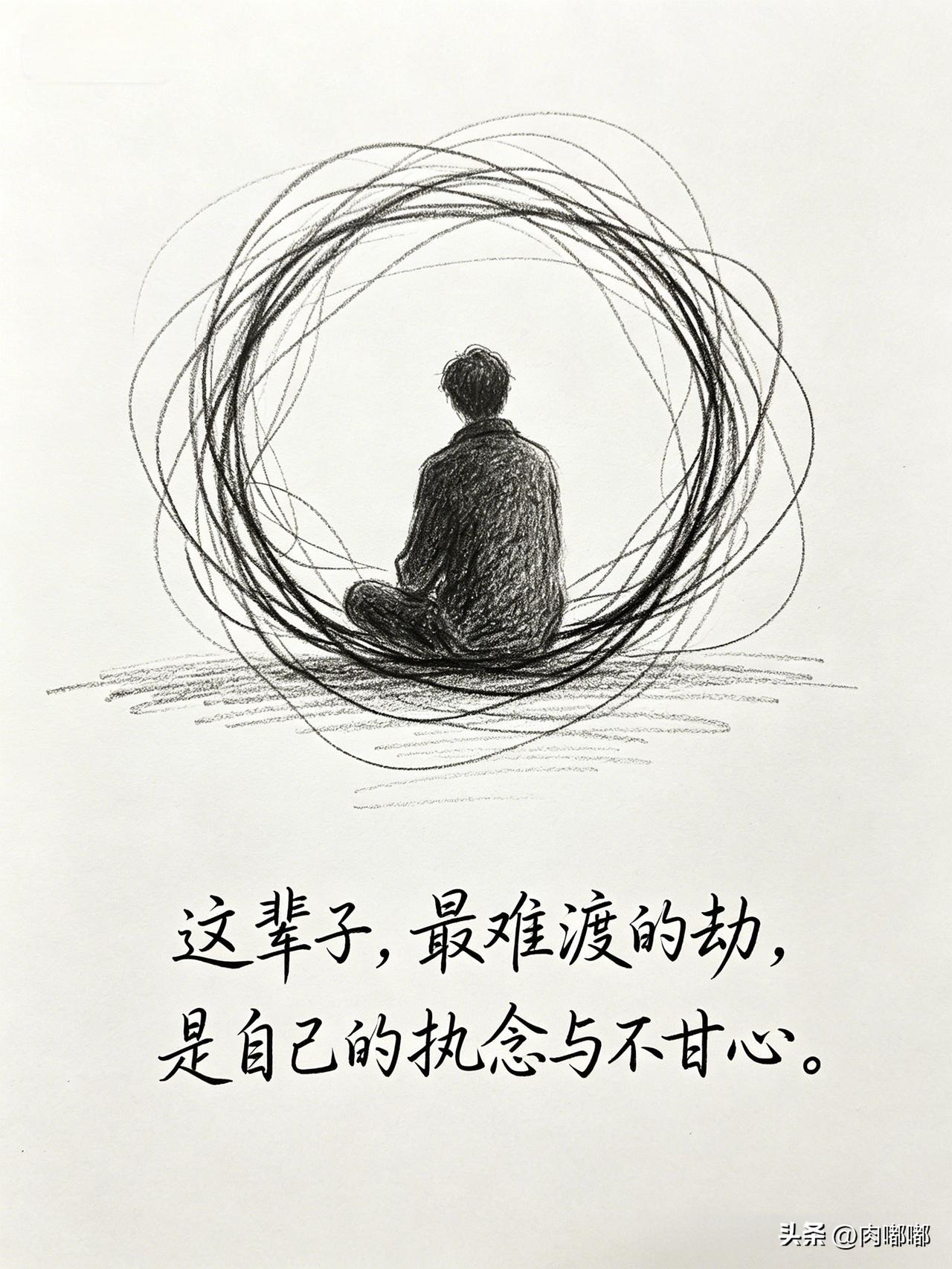 这辈子，最难渡的劫，是自己的执念与不甘心。[祈祷]你说这事过去了吧？它又没完全过