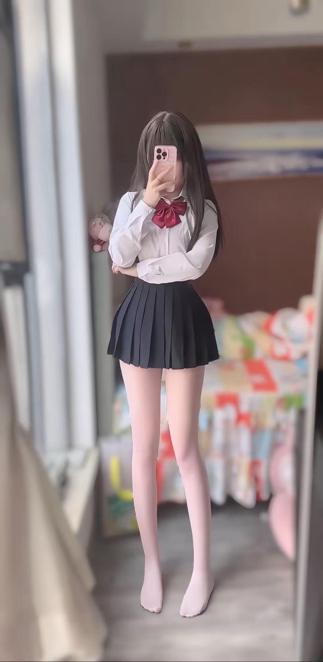 美女 jk穿搭 辣妹短裙 甜妹风 学院风穿搭