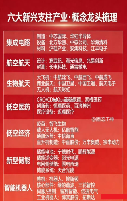 十五五六大新兴支柱产业龙头速查！1.【国产替代·硬刚需】（优先级最高，防守性强）
