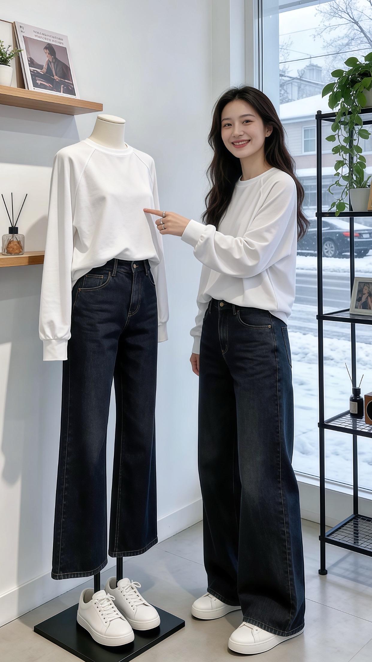 韩系穿搭 秋冬韩系氛围感穿搭 秋冬太适合叠穿了 宽松打底衫 漂亮内搭让...