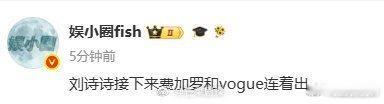 刘诗诗费加罗和vogue都接连吻上来了曝刘诗诗费加罗和vogue连着出 接下来刘