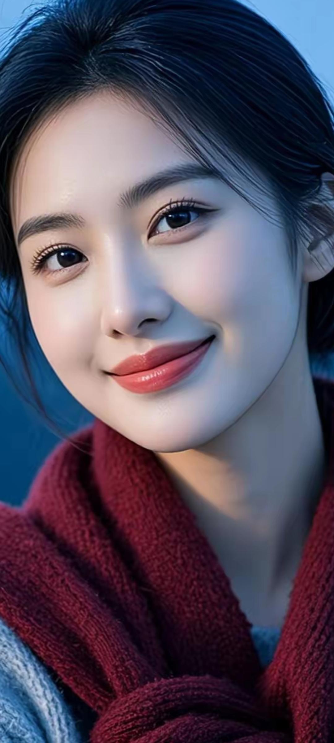 冬日暖阳下的温柔微笑😊