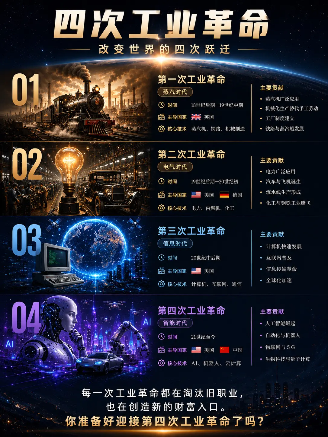 见证中国科技从追赶到领跑的历史进程。我们错失了前三次工业革命的主导权...