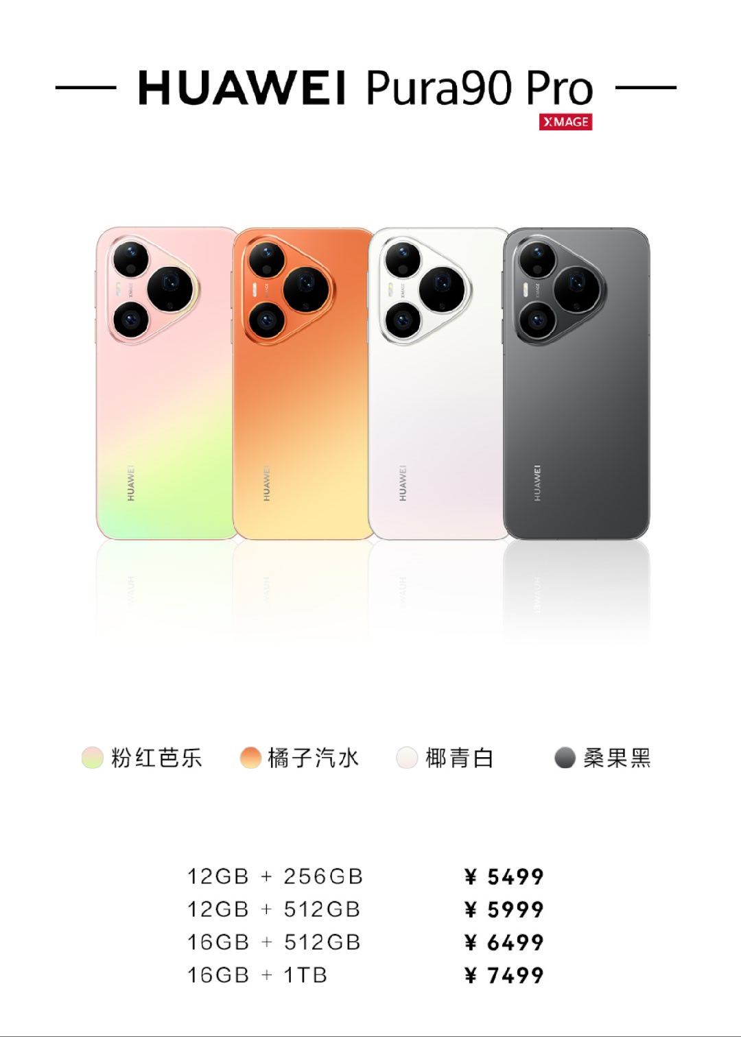 华为Pura90系列今日开售Pura 90 Pro和Pro Max今天正式开售，