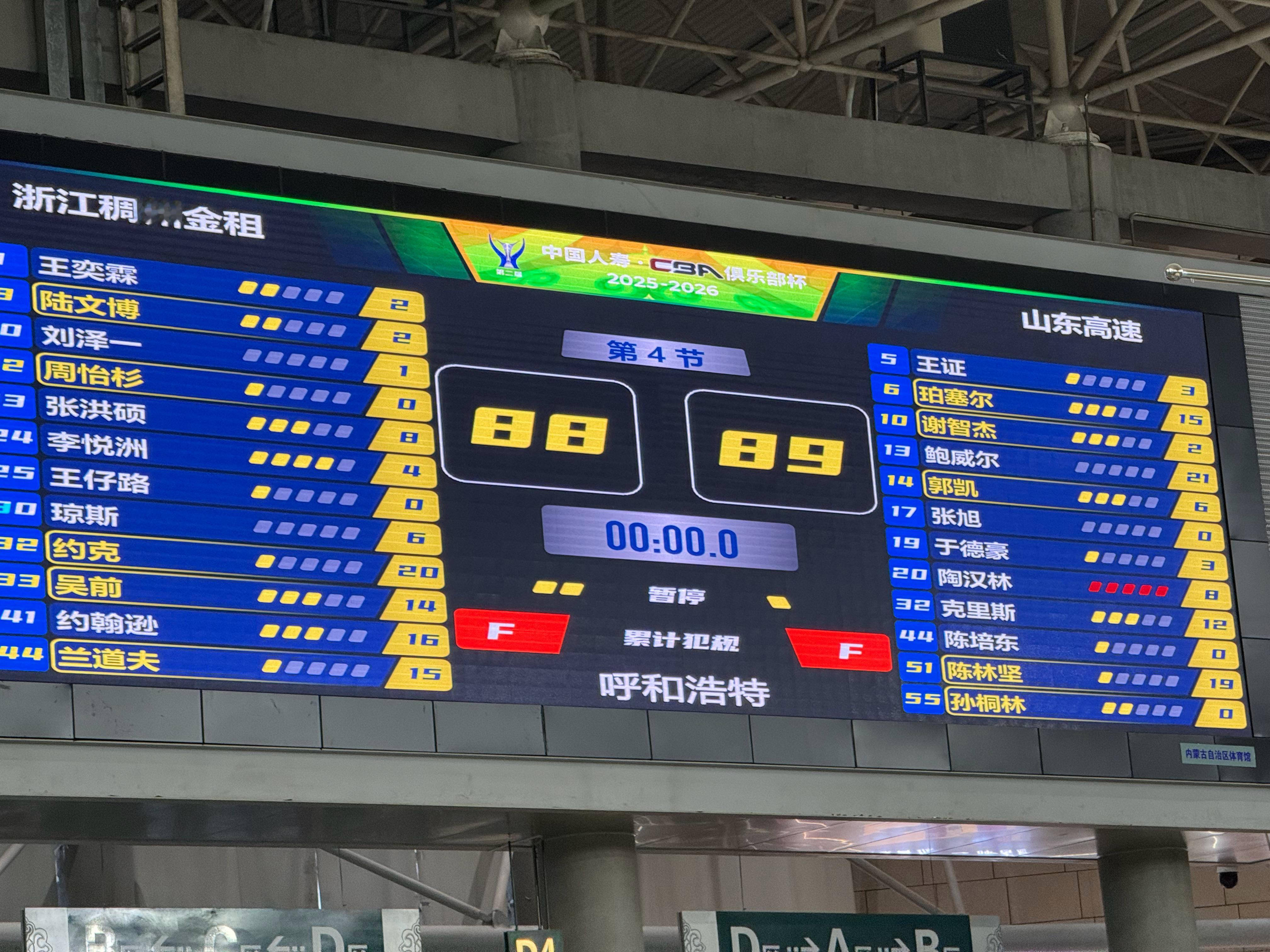 山东1分险胜淘汰浙江，成为本届杯赛第一支四强球队。陈林坚最后50秒命中关键三分得