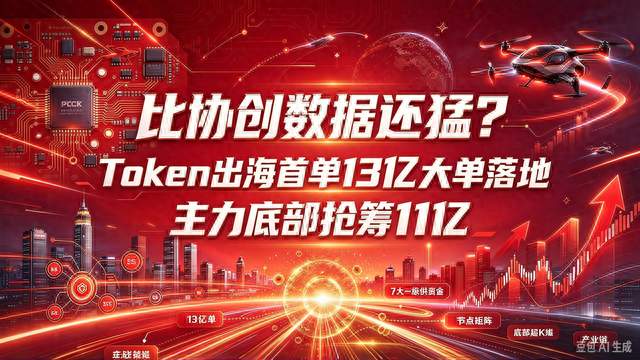 比协创数据还猛？Token出海首单13亿大单落地 主力底部抢筹11亿
