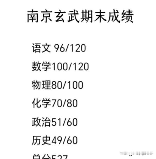 南京玄武区南京期末成绩曝光，家长直呼“天塌了”“上不了附金。期末考后有不少学生及