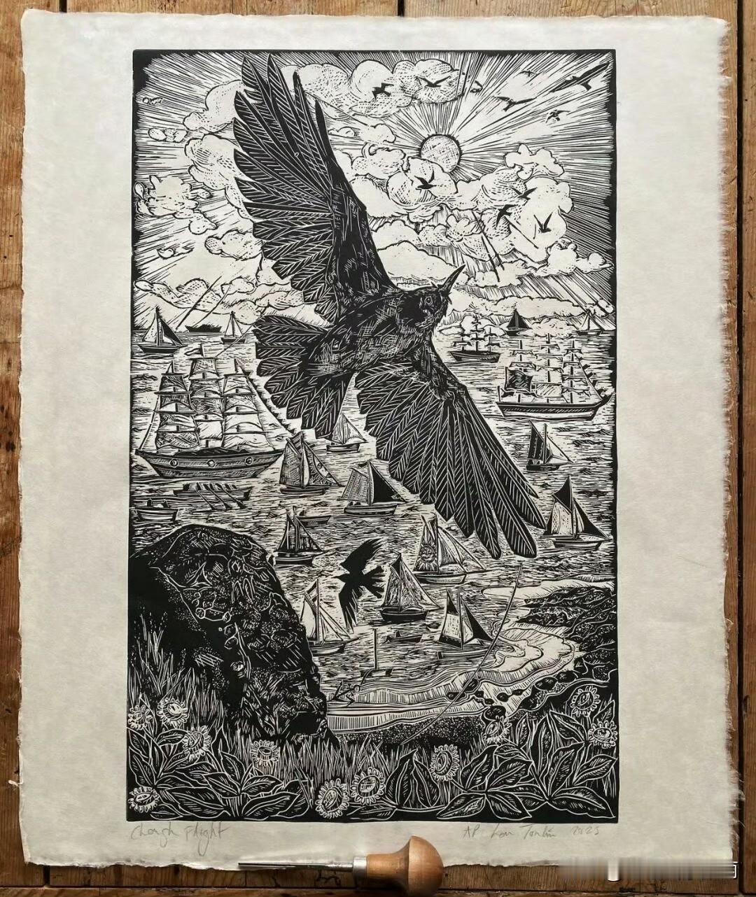 哇哦，钢笔画竟然能把鸟画得如此生动！那细腻的笔触，将鸟儿的羽毛、神态都刻画得栩栩