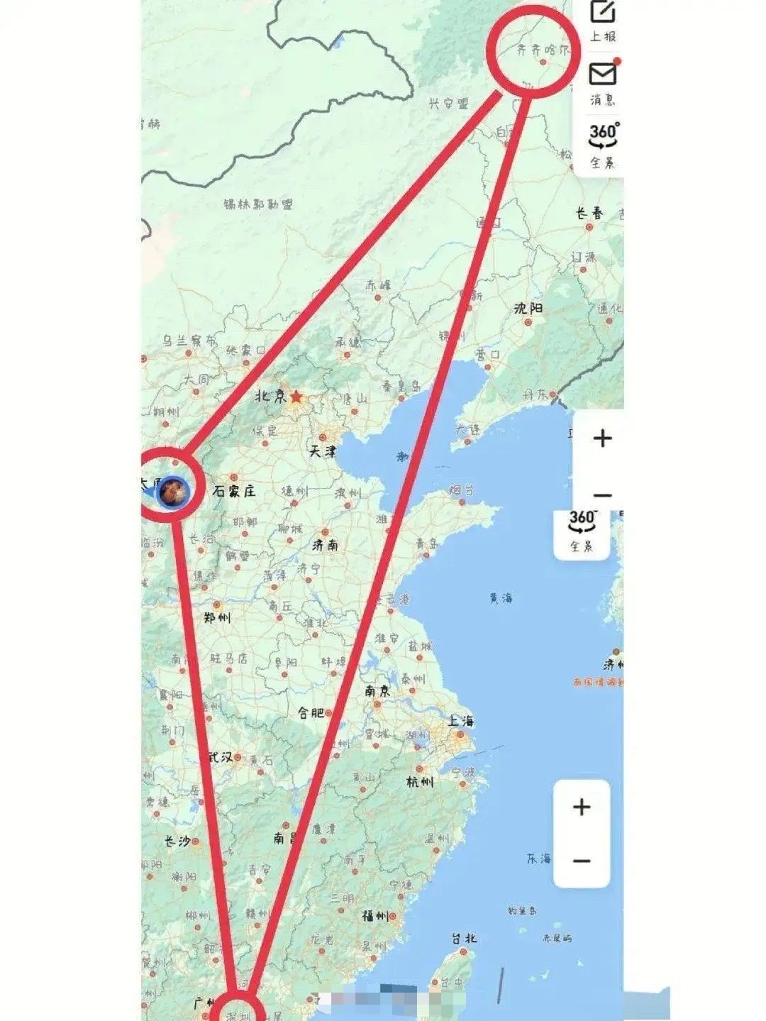 这三个地方的好朋友要在一起聚会，选哪里合适？ ​[思考] ​​​