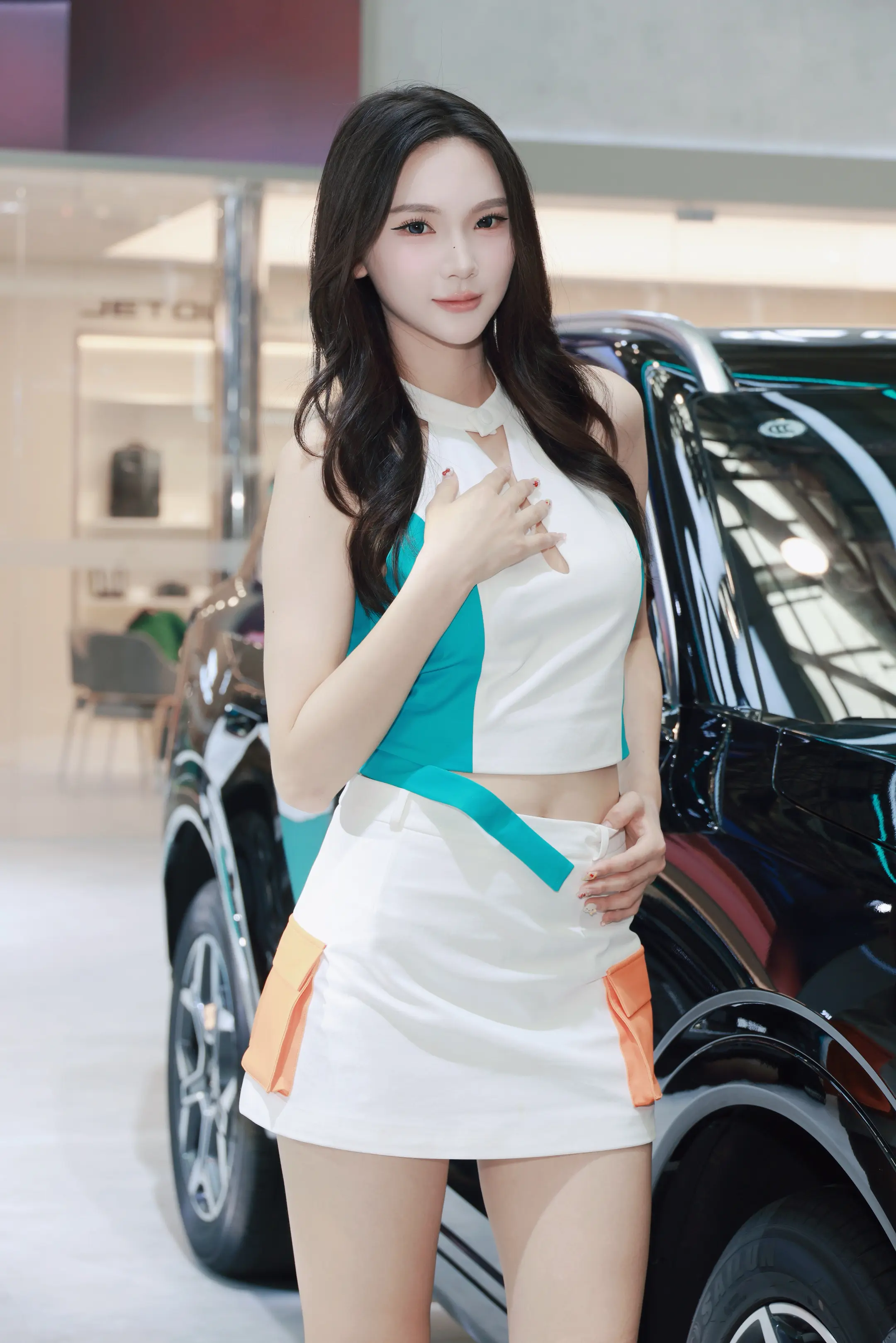 御姐穿搭 车展出片 车展车模 秀身材穿搭 美女车模