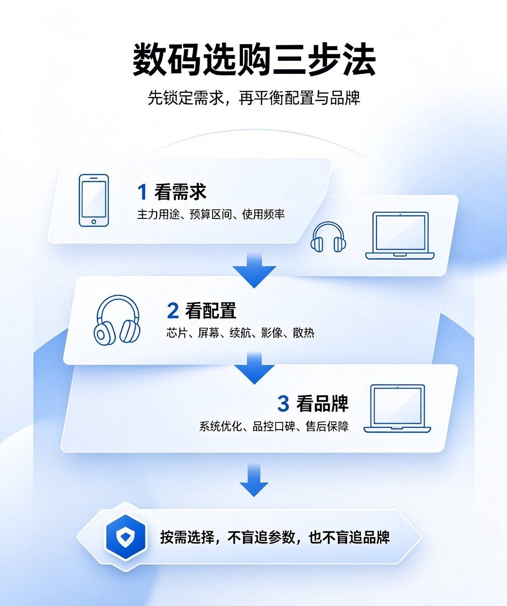 选购数码产品，到底优先看品牌还是硬配置，一直争论不断。只盯配置参数很容易踩坑：纸