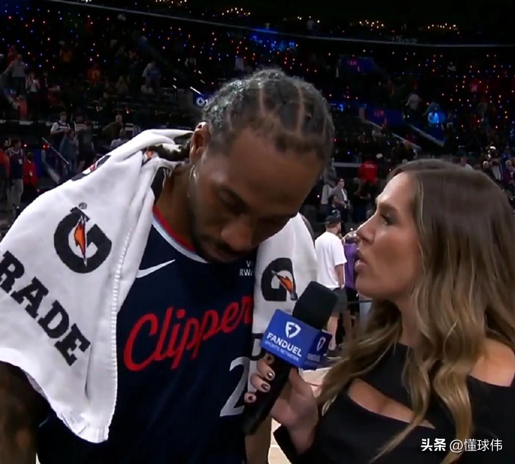 今天又是战神卡！伦纳德谈加兰：

“加兰越打越好。”

“他现在完美融入球队。”