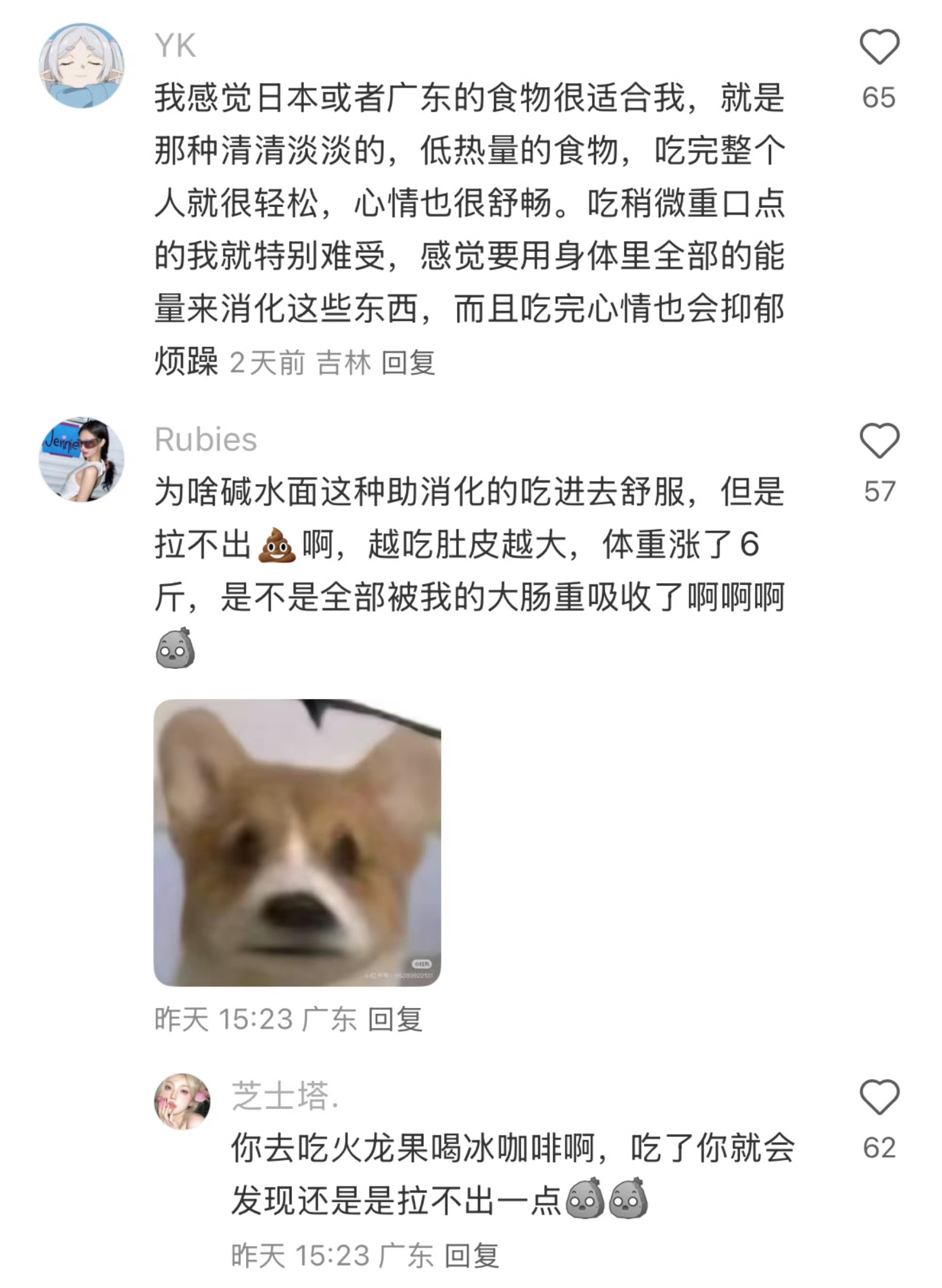我说这两天怎么食欲这么好有哪些吃了让你明显感觉到很舒服的食物? ​​​​