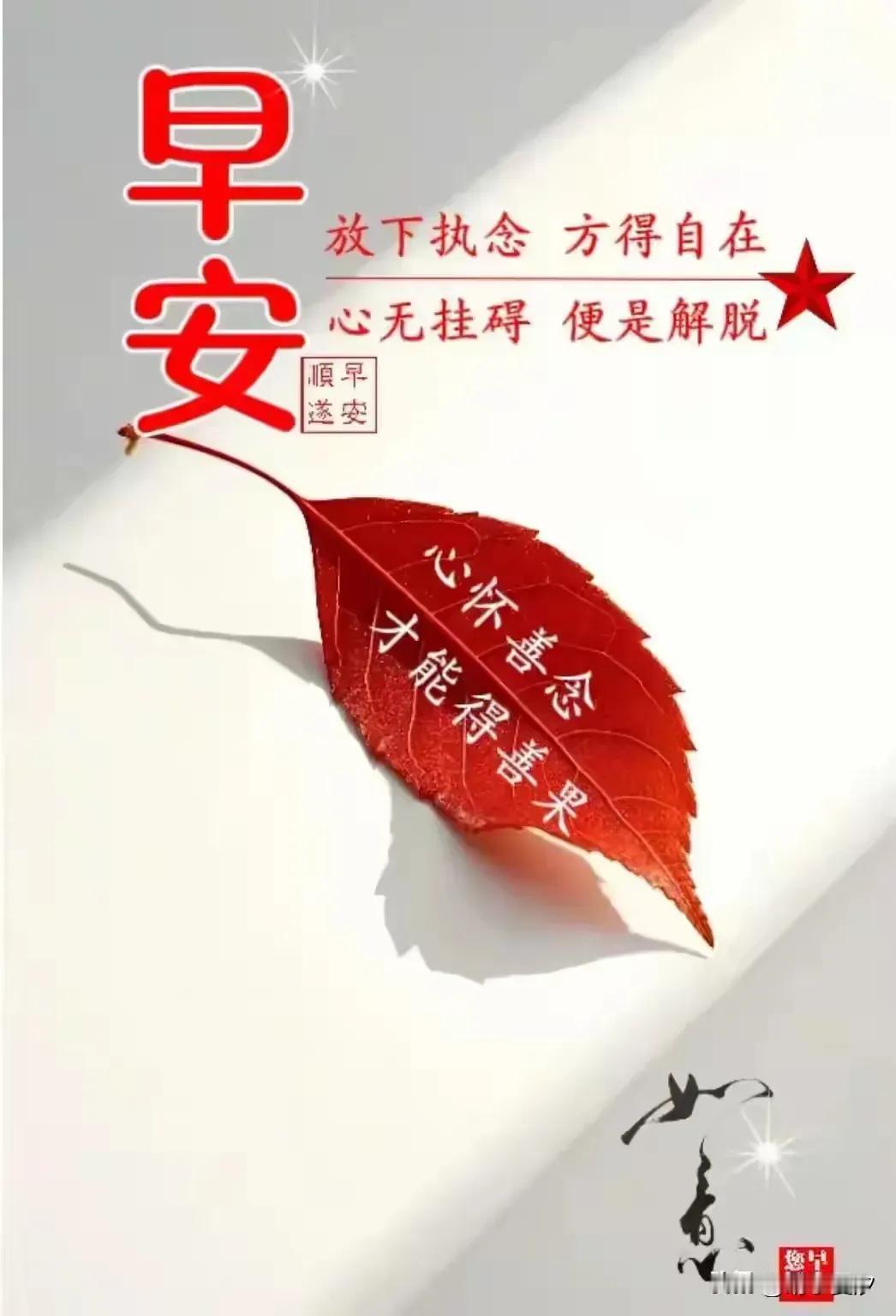 美从心情来，
福从健康来，
愿你喜悦幸福每一天，
祝福朋友们早安吉祥[祈祷]