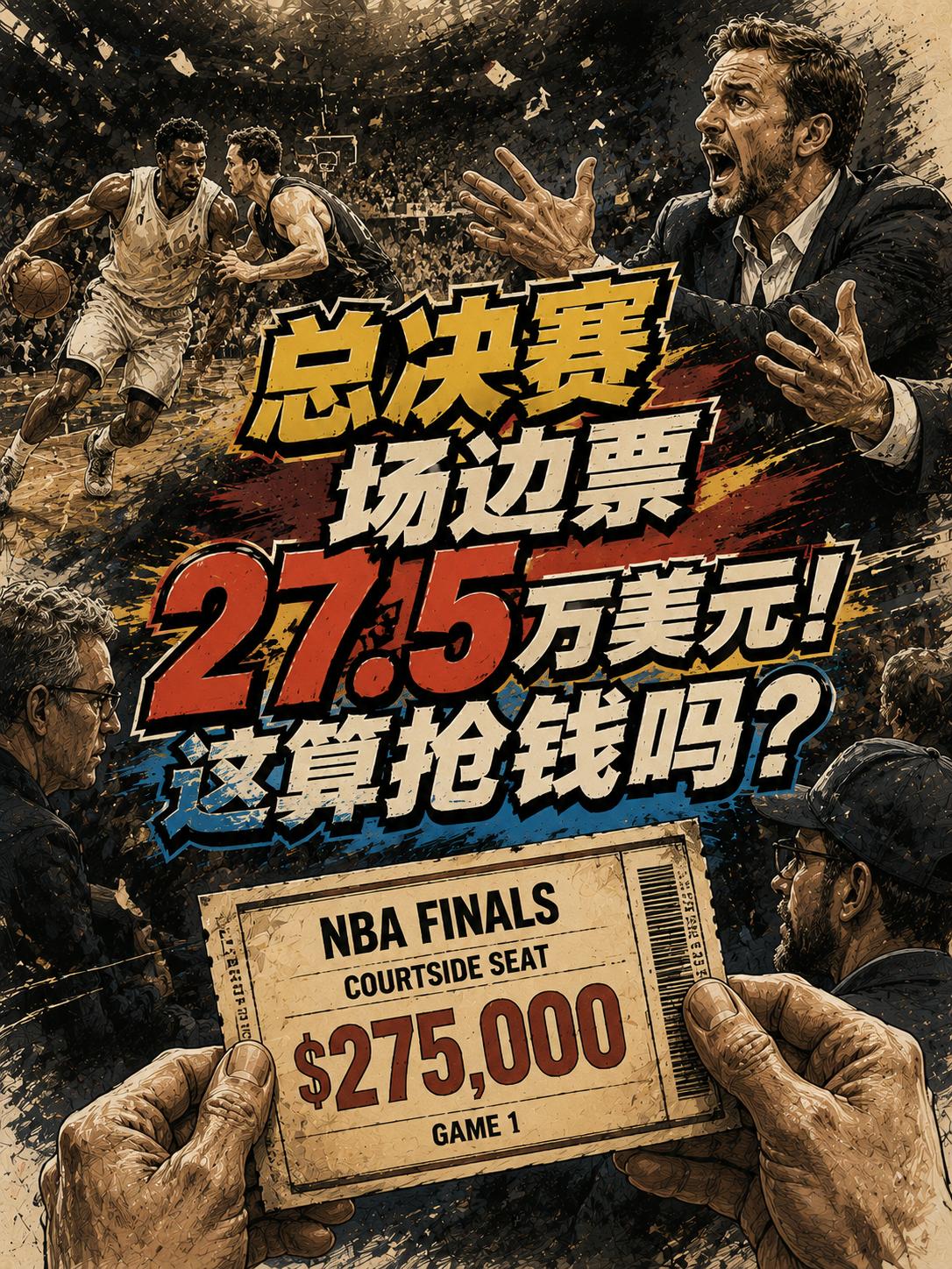 NBA门票这么卖合适吗？一张门票竟然高达275000美元，难道这不是抢钱吗？根据