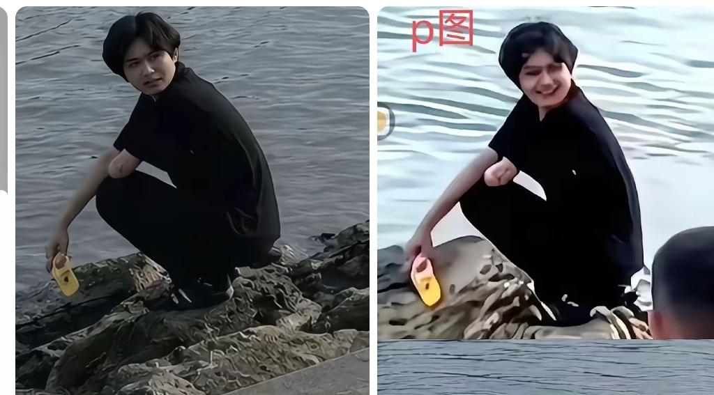 先P他笑网暴他。P图被戳破之后，说他没呼叫网暴。我也不知道他有没有呼救，我就是好