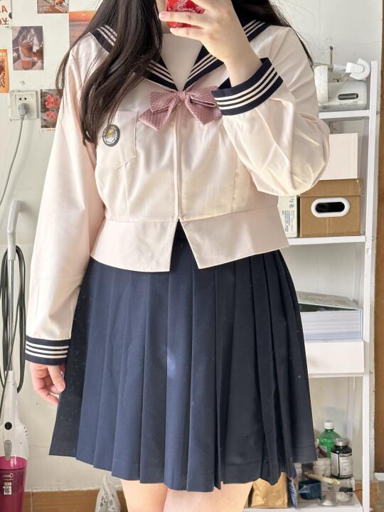 176cm185斤｜大码穿搭｜樱花季水手服准备好啦