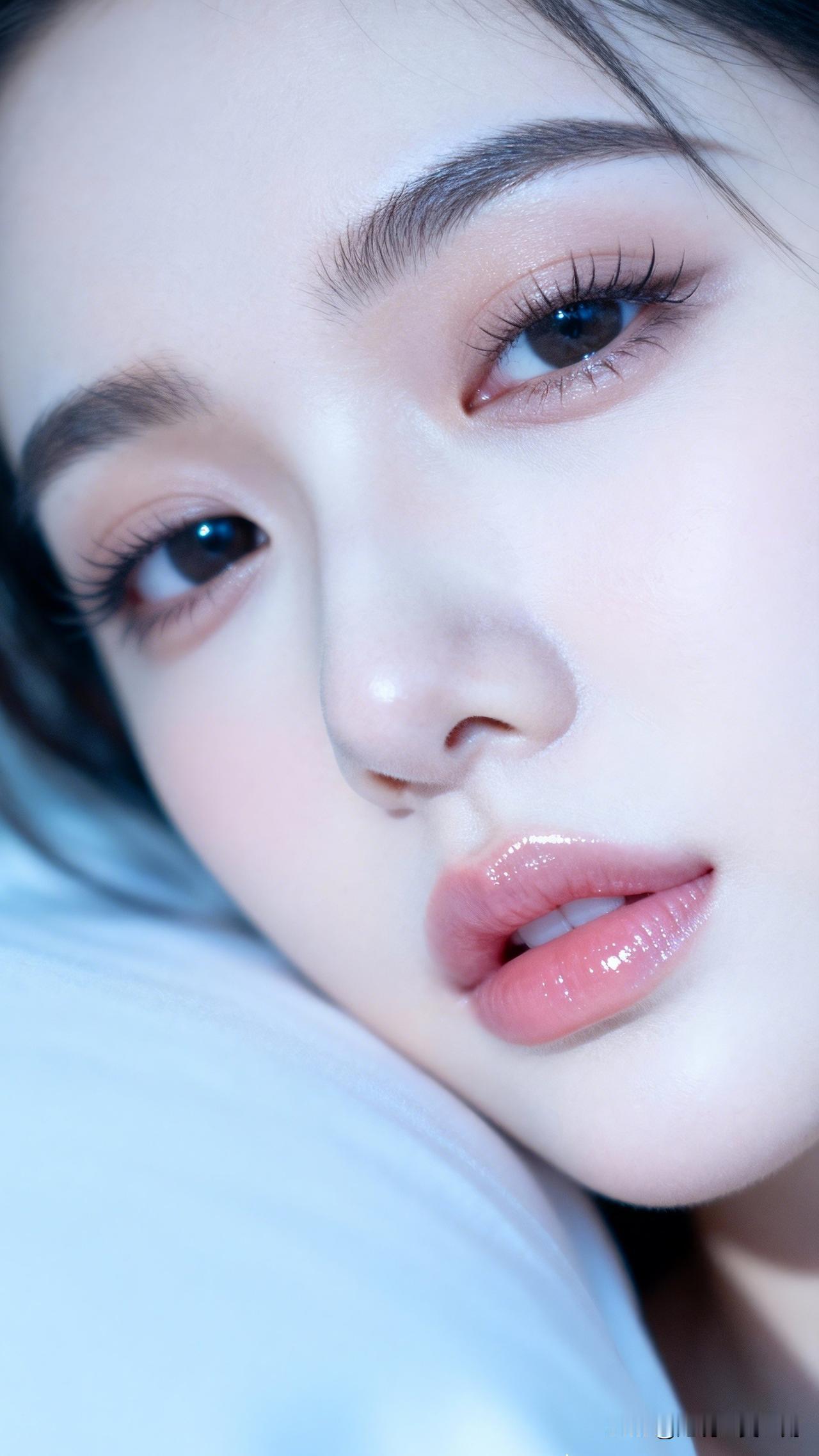 轻纱遮面，笑靥如花。一眼沦陷的神级美图 梦幻少女风，温柔眼妆，甜美粉唇，完美无瑕