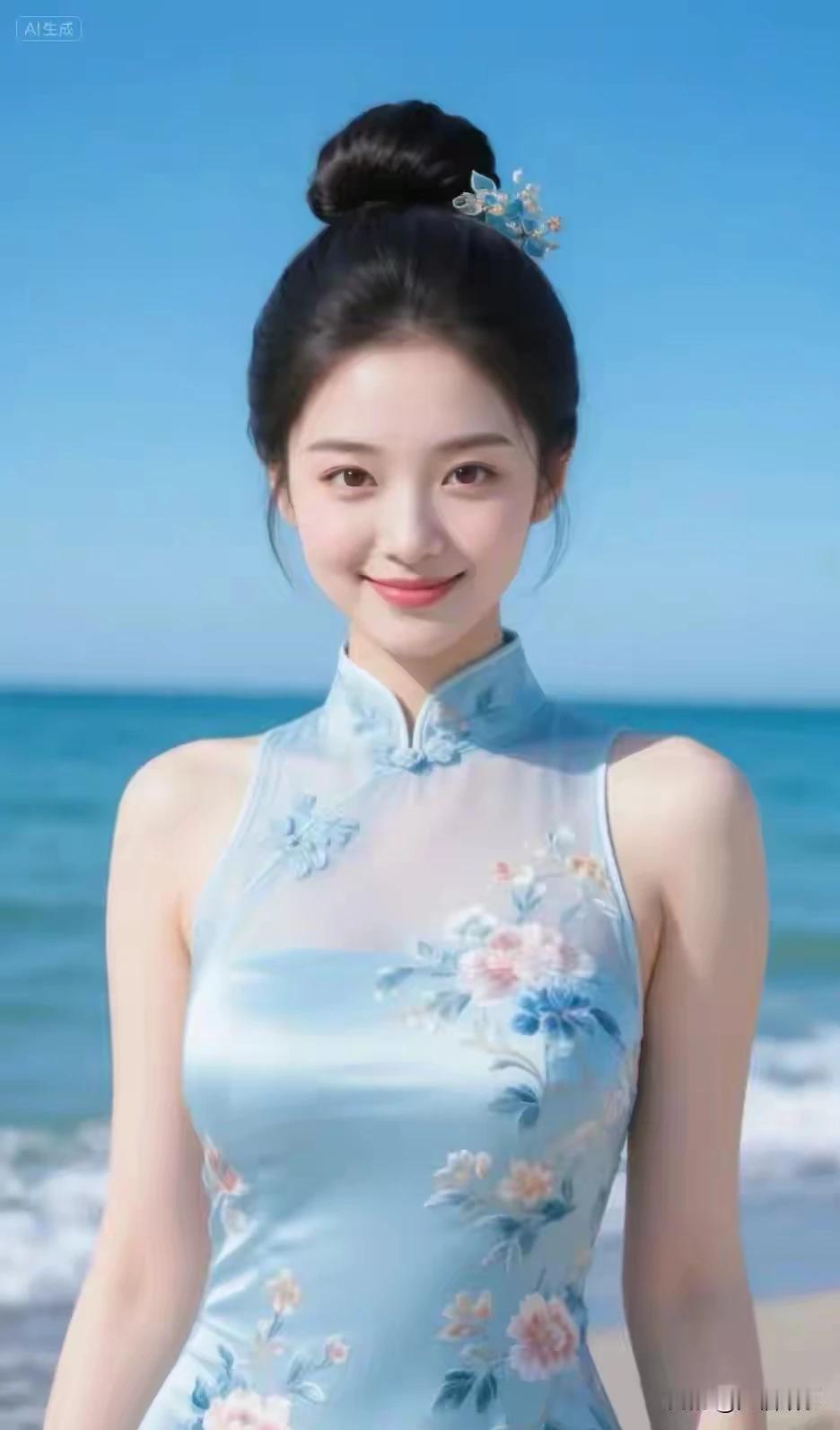 出水芙蓉。亭亭玉立。
冰肌玉骨，明眸皓齿。
眉清目秀，美若冠玉。
貌似天仙，楚楚