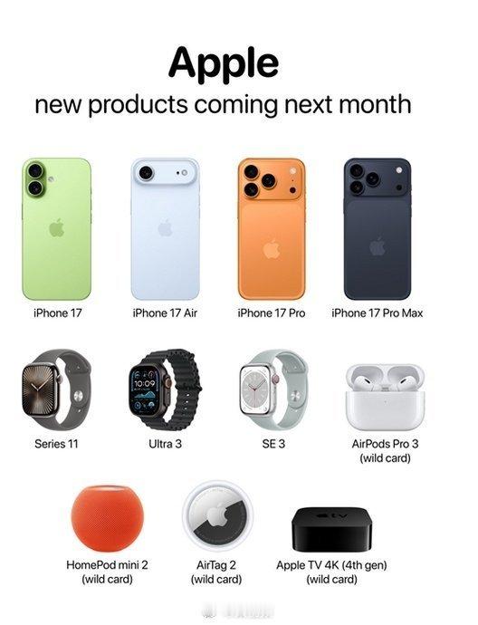 iPhone17全系价格曝光iphone17系列的几款机子后置镜头变化挺大，你喜