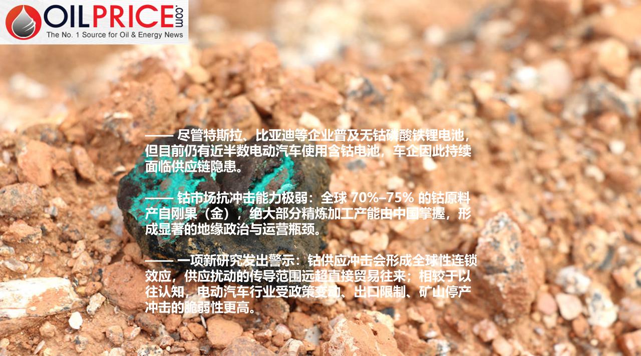 全球电动汽车行业面临钴供应链中断带来的巨大风险

早在 2020 年，头部电动汽