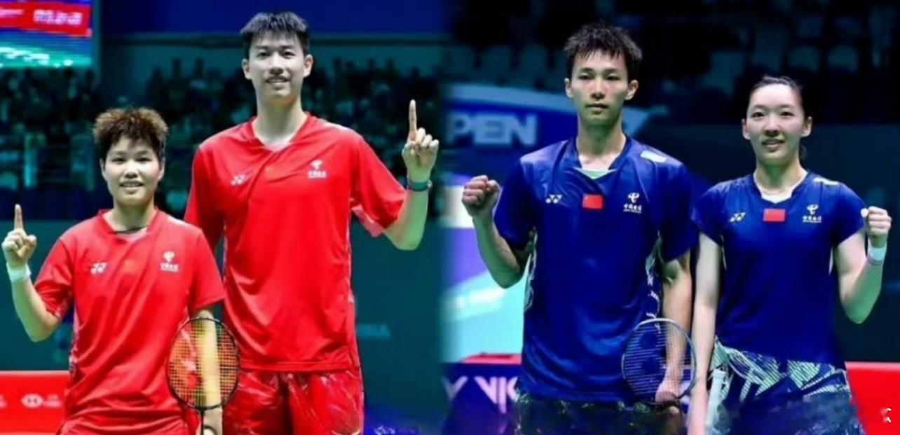 提前包揽冠亚军，这就是国羽混双的统治力。最幸福的事情莫过于决赛变成了队内训练赛，