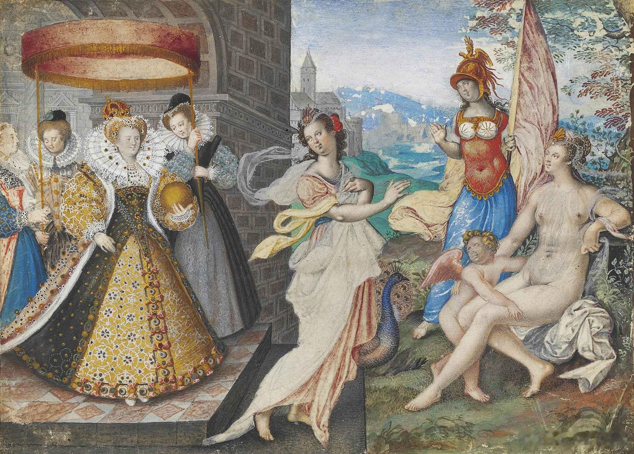 历史人物 英国画家Isaac Oliver (1556–1617)1588年的作